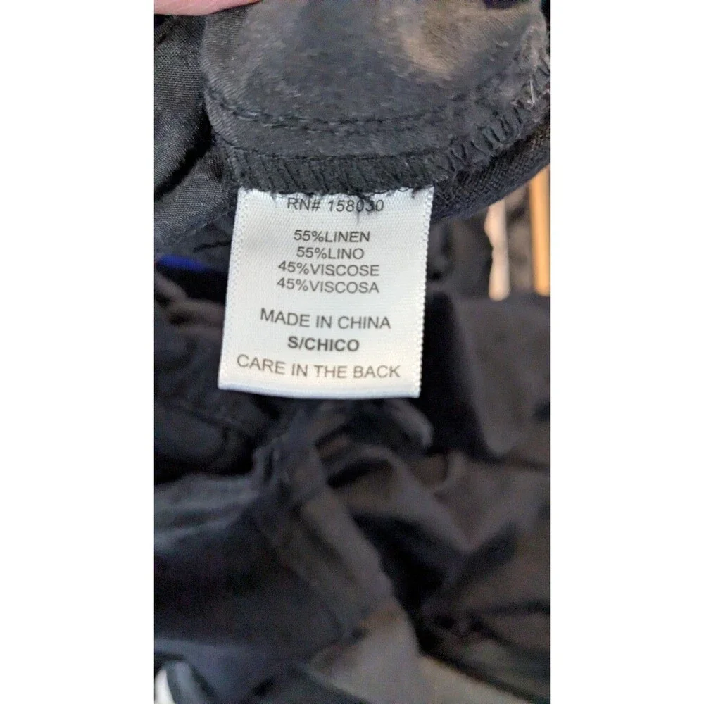 Lovetree Linen Blend Cargo Pant pulls at ankle tie at waist Small - Picture 4 of 7